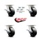 Service Caster 5 Inch Kingpinless Glass Filled Nylon Caster Set with Brakes and Swivel Locks SCC-KP30S520-GFNR-SLB-BSL-4 - alternate 2